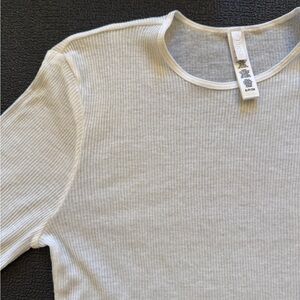 SKIMS White Sheer Cotton Long Sleeve T-Shirt (NWOT)